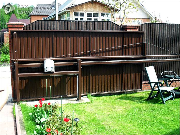 Как сделать раздвижные ворота: пошаговая инструкция с чертежами