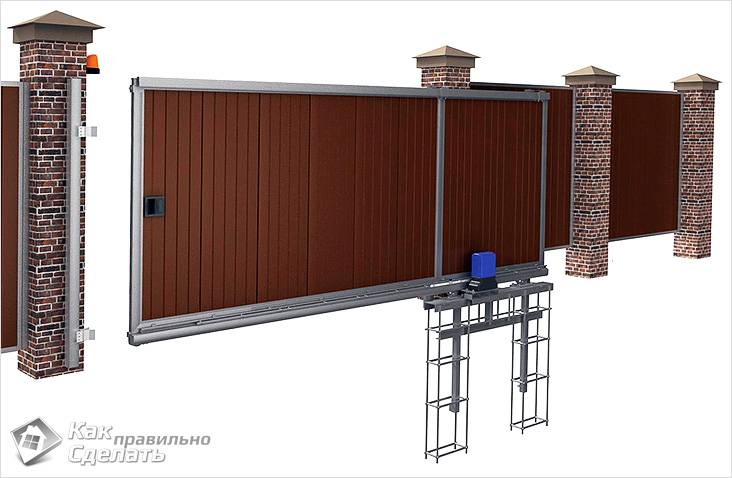 Как сделать раздвижные ворота: пошаговая инструкция с чертежами