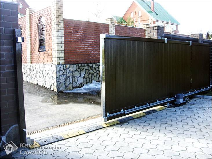 Как сделать раздвижные ворота: пошаговая инструкция с чертежами