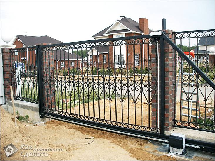 Как сделать раздвижные ворота: пошаговая инструкция с чертежами