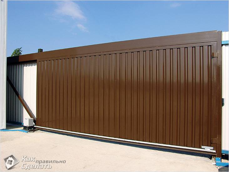 Как сделать раздвижные ворота: пошаговая инструкция с чертежами