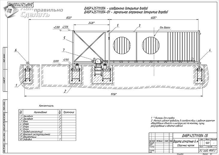 Как сделать раздвижные ворота: пошаговая инструкция с чертежами