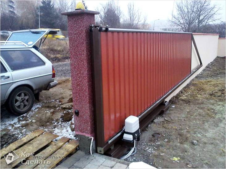 Как сделать раздвижные ворота: пошаговая инструкция с чертежами