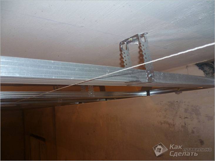 Как собрать потолок из гипсокартона