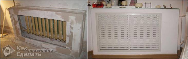 Как спрятать батарею отопления