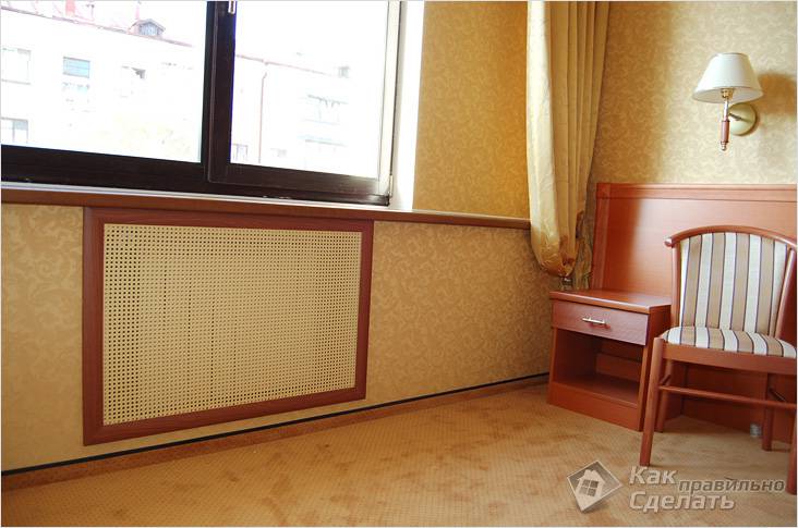 Как спрятать батарею отопления