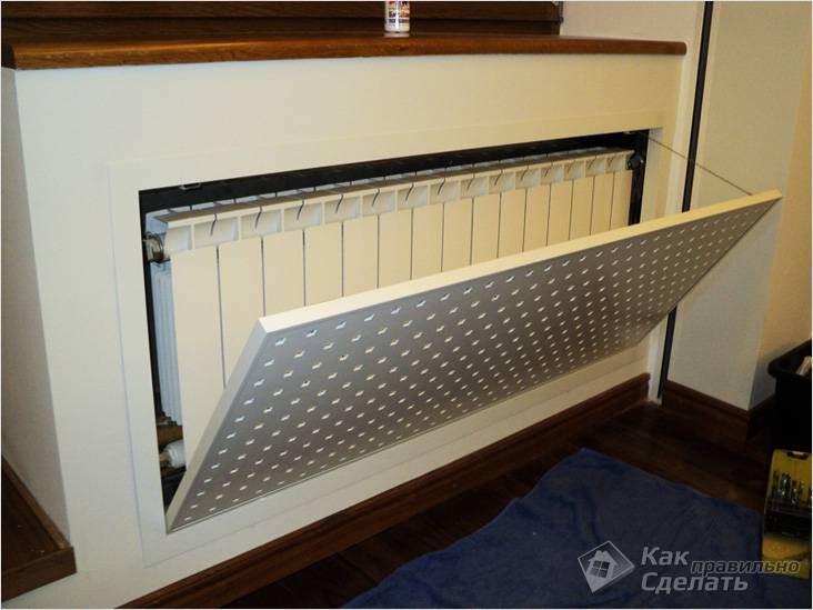 Как спрятать батарею отопления