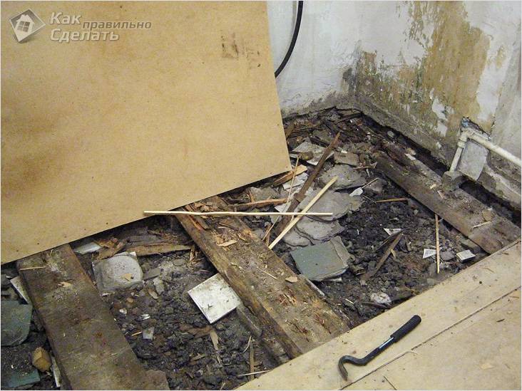 Как убрать старый пол