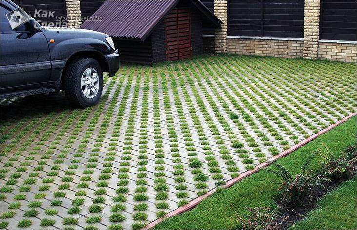 Как укладывать газонную решетку