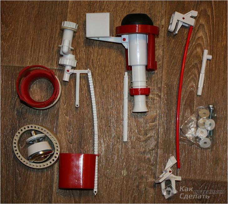 Как установить арматуру в сливной бачок унитаза