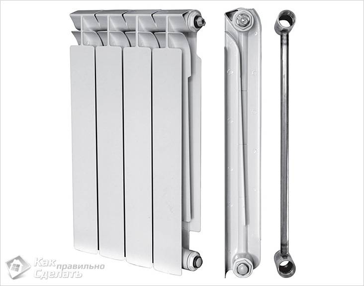 Как установить биметаллический радиатор