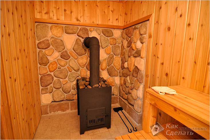 Каменка для бани своими руками