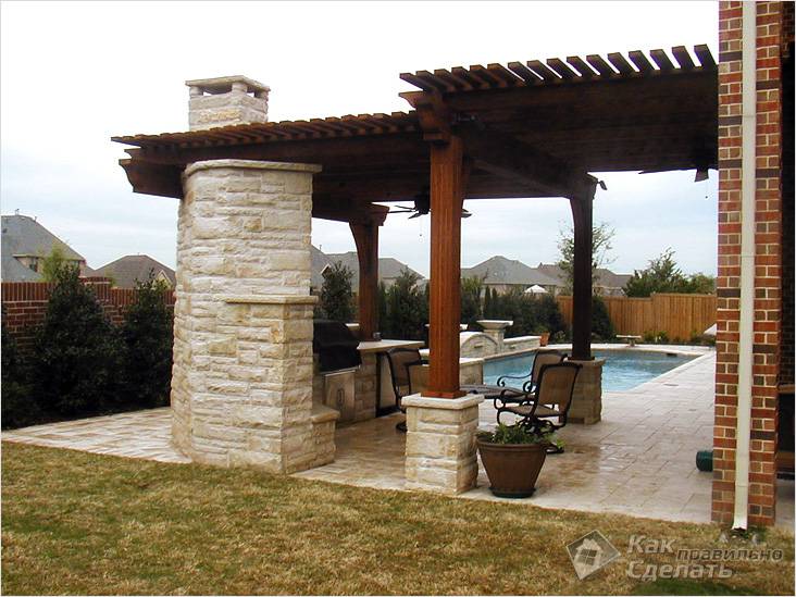 Каменный мангал своими руками