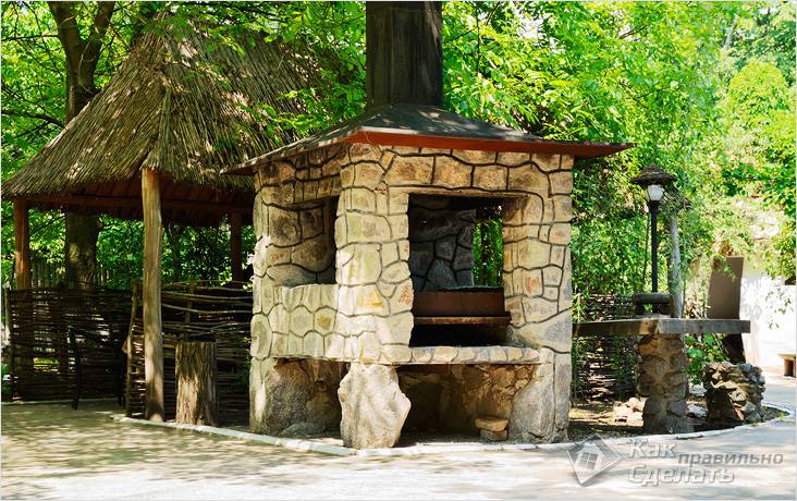 Каменный мангал своими руками
