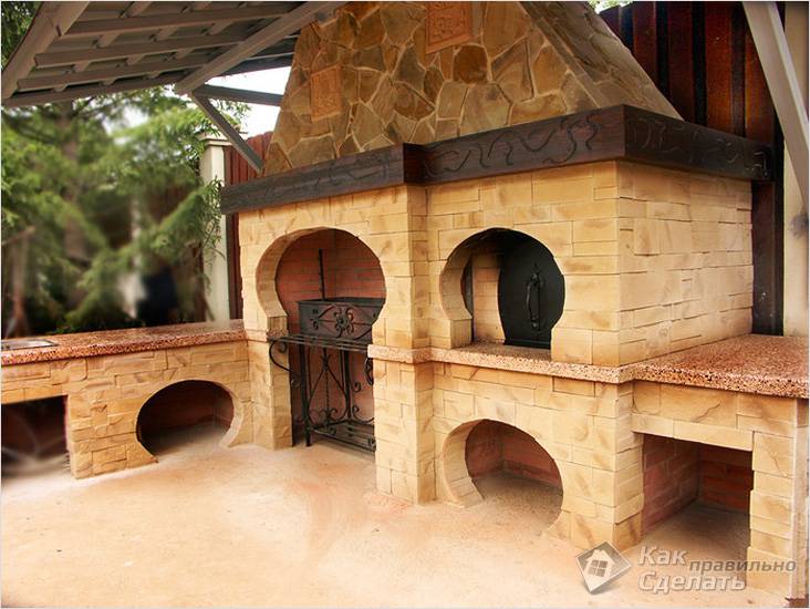 Каменный мангал своими руками