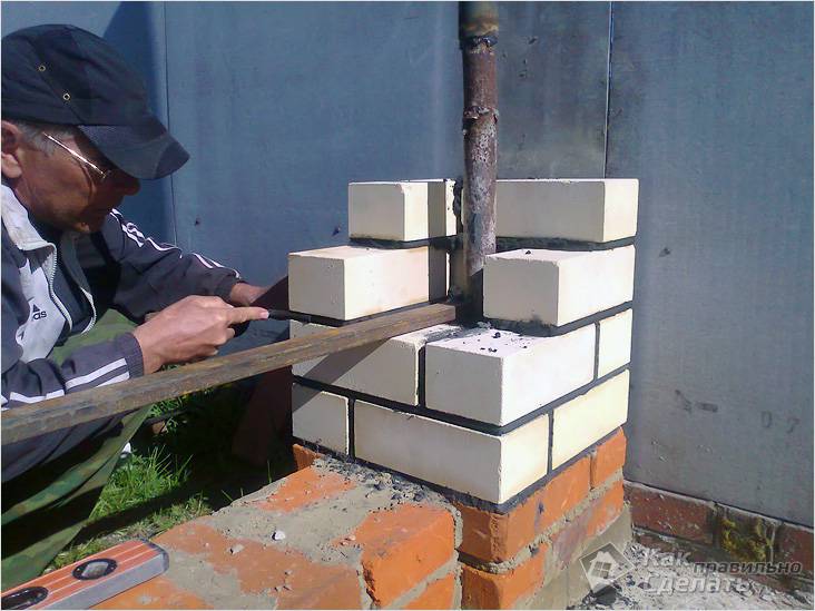 Кирпичный забор своими руками