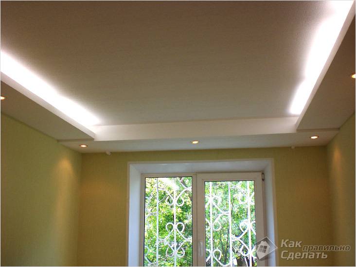 Короб из гипсокартона на потолке своими руками