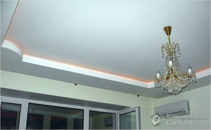 Короб из гипсокартона на потолке своими руками