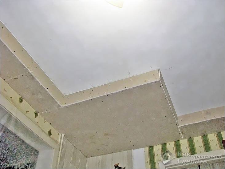 Короб из гипсокартона на потолке своими руками