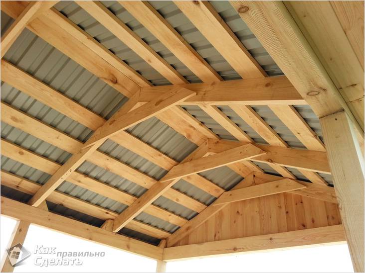 Крыша для беседки своими руками