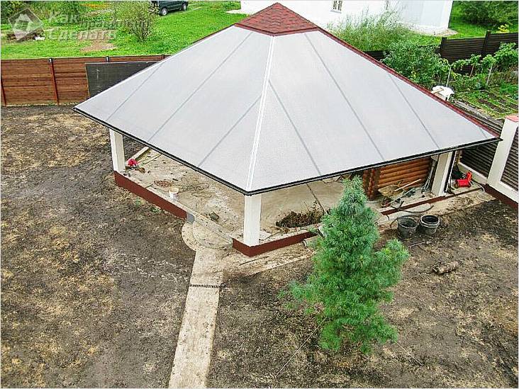 Крыша для беседки своими руками