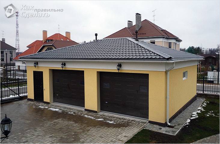 Крыша гаража своими руками