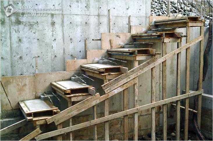 Лестница из бетона своими руками