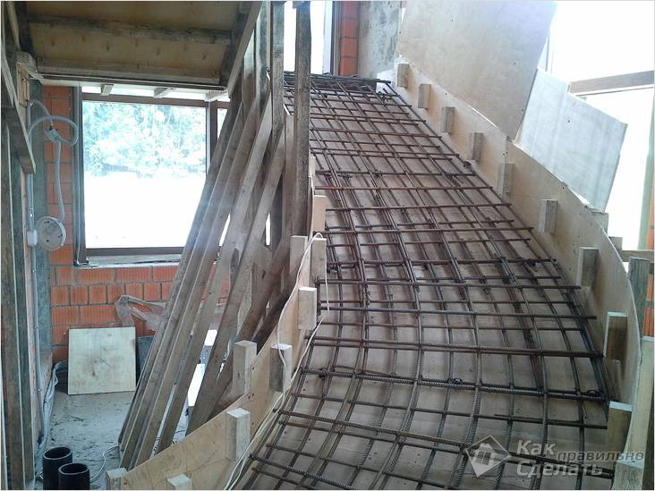 Монолитная лестница своими руками
