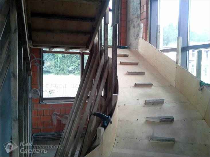 Монолитная лестница своими руками