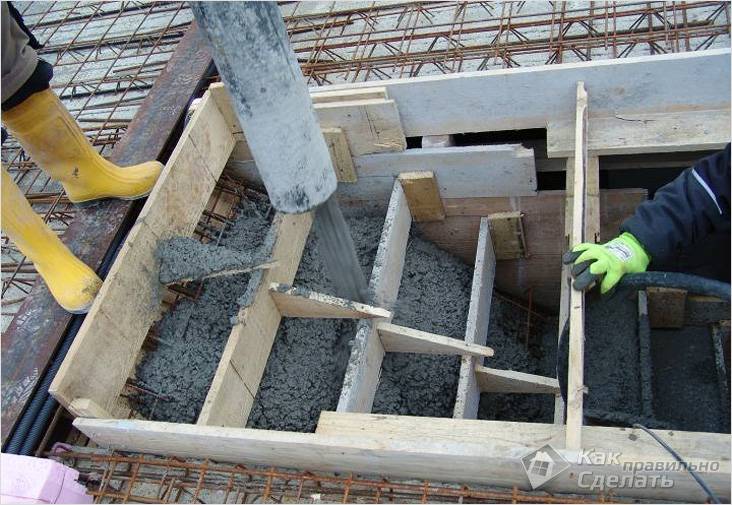 Монолитная лестница своими руками