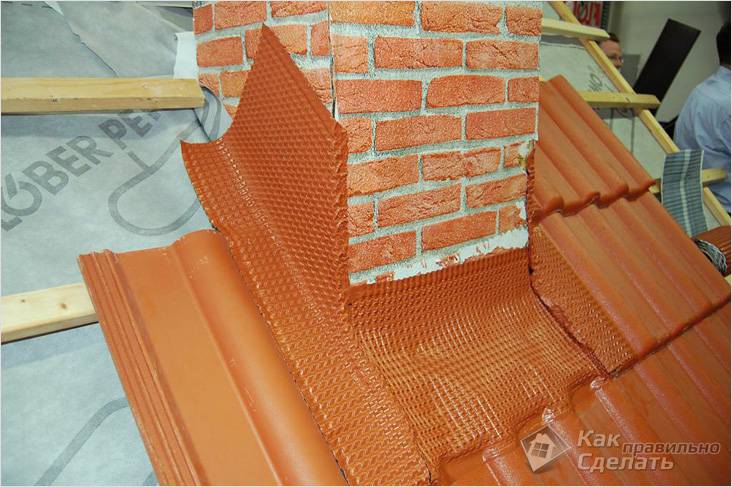 Монтаж керамической черепицы