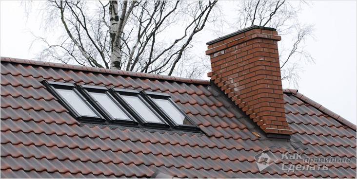 Монтаж керамической черепицы