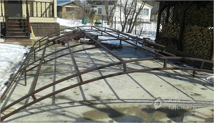 Навес для бассейна своими руками