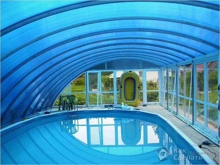 Навес для бассейна своими руками