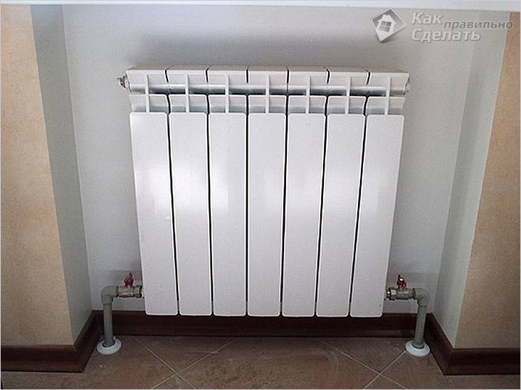 Нижнее подключение радиаторов отопления