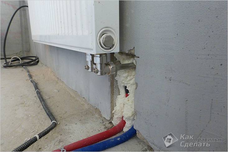 Нижнее подключение радиаторов отопления