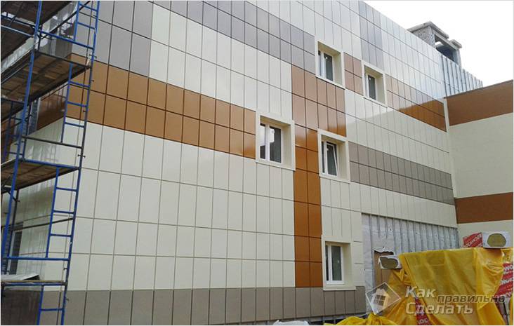 Облицовка фасада металлокассетами