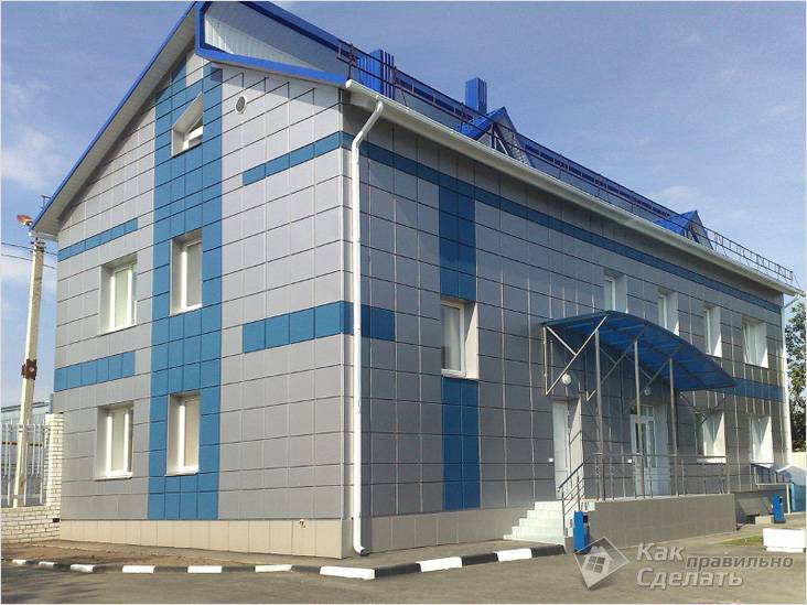 Облицовка фасада металлокассетами