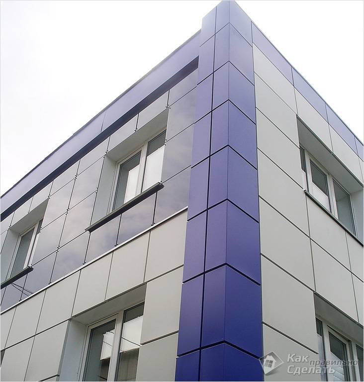 Облицовка фасада металлокассетами