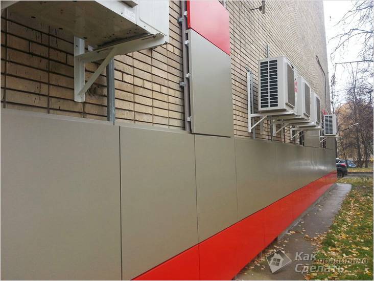 Облицовка фасада металлокассетами