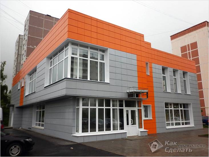 Облицовка фасада металлокассетами