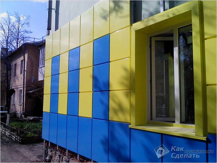 Облицовка фасада металлокассетами
