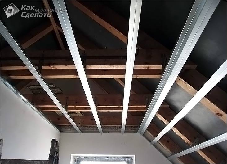 Отделка мансарды гипсокартоном