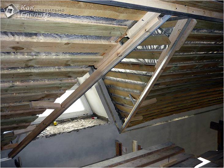 Отделка мансарды гипсокартоном