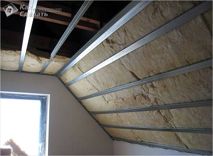 Отделка мансарды гипсокартоном