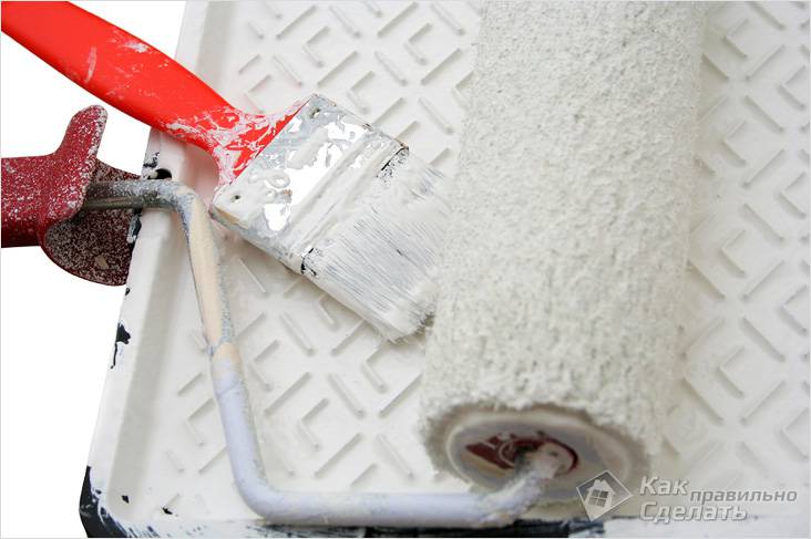 Побелка потолка своими руками