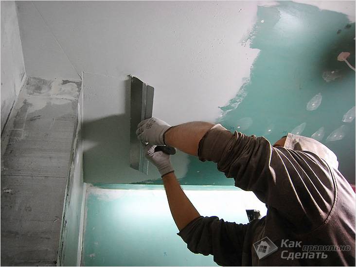 Побелка потолка своими руками