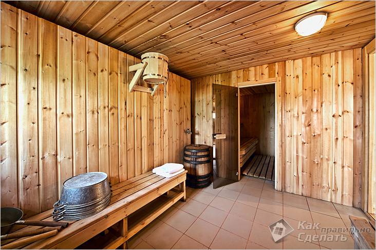 Пол в бане своими руками