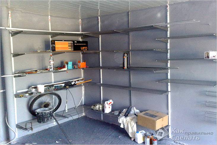 Полки в гараже своими руками