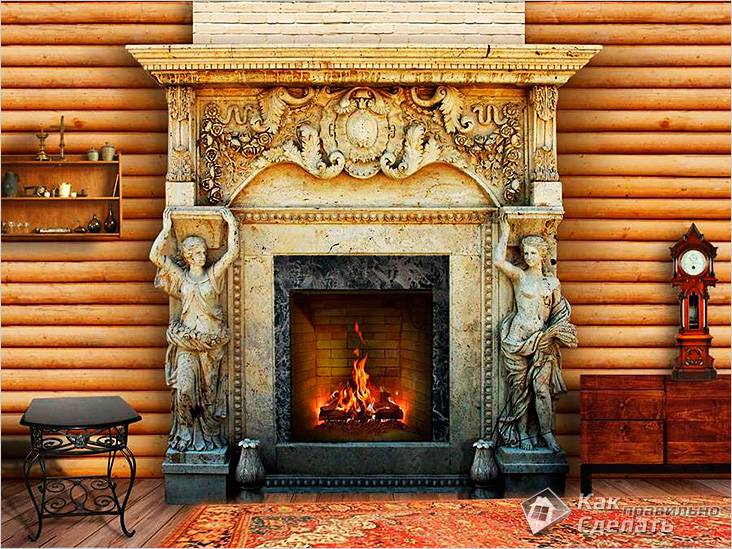 Портал для камина своими руками